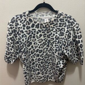 Sincerely Jules Leopard Print Sweater - Black and White